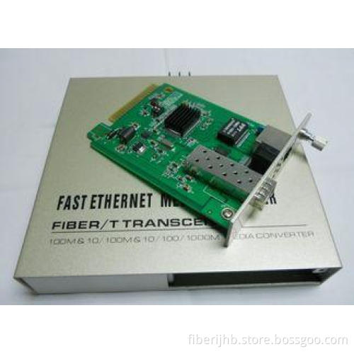 Network 10 / 100 / 1000M SFP Fiber Optic Media Converter wi